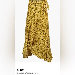 AFRM Amelia Ruffle Wrap Skirt